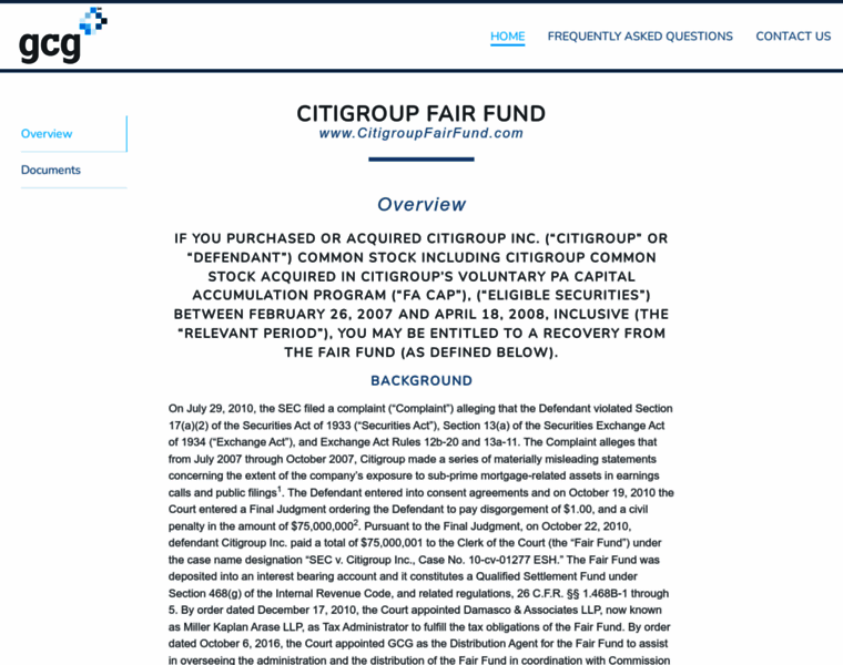 Citigroupfairfund.com thumbnail