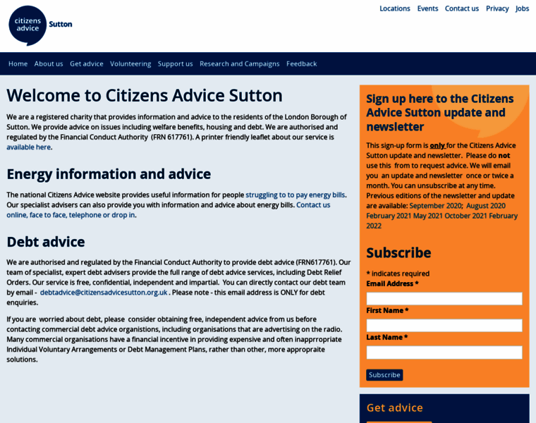 Citizensadvicesutton.org.uk thumbnail