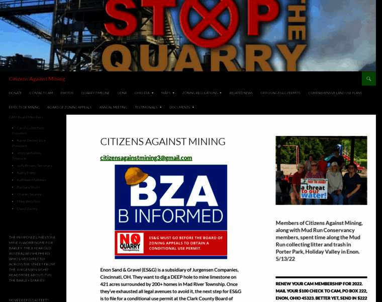 Citizensagainstmining.org thumbnail
