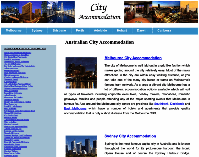 Cityaccommodation.com.au thumbnail