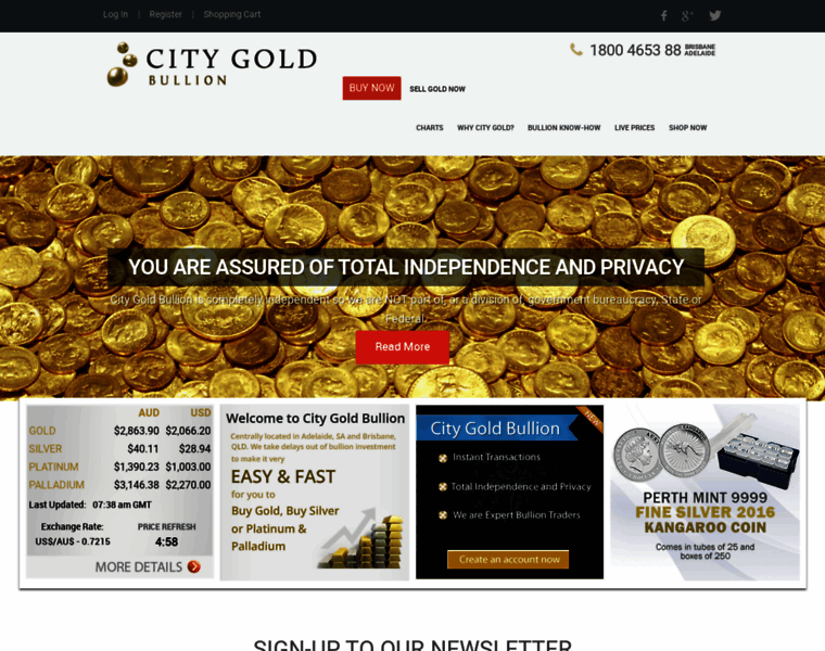 Citygoldbullion.com.au thumbnail