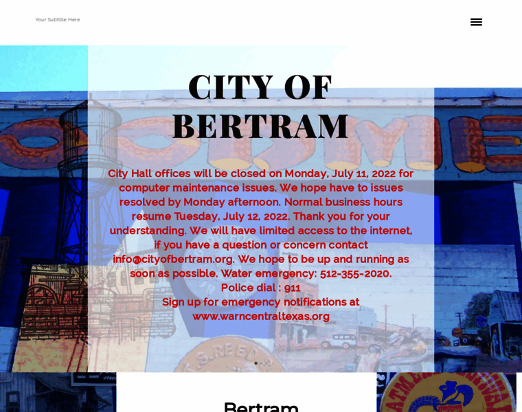 Cityofbertram.org thumbnail