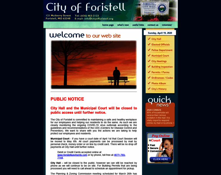 Cityofforistell.org thumbnail