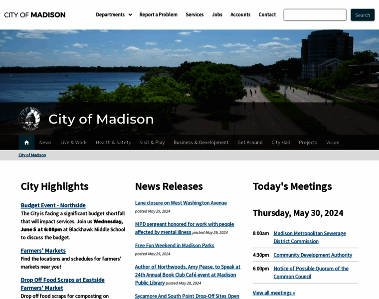 Cityofmadison.com thumbnail