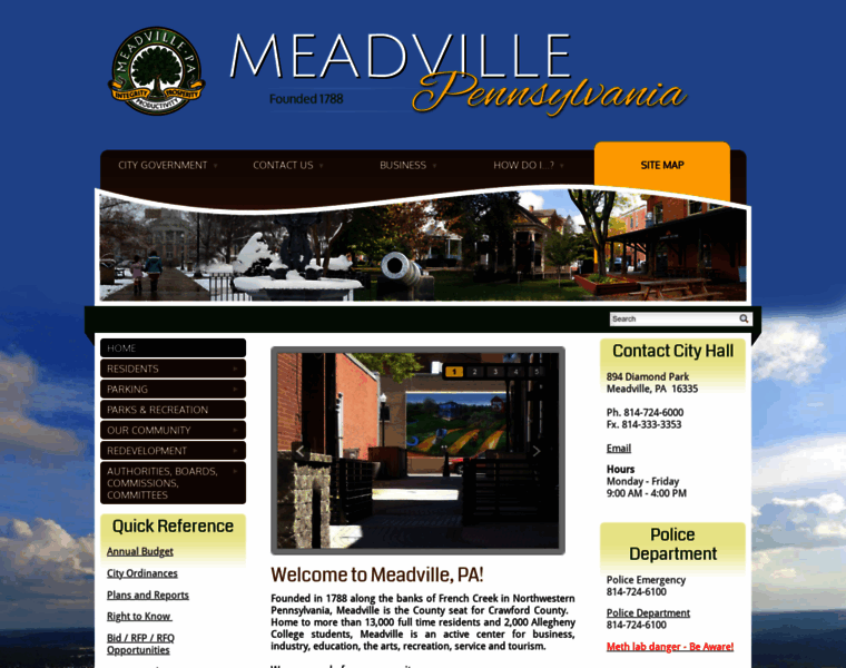 Cityofmeadville.org thumbnail