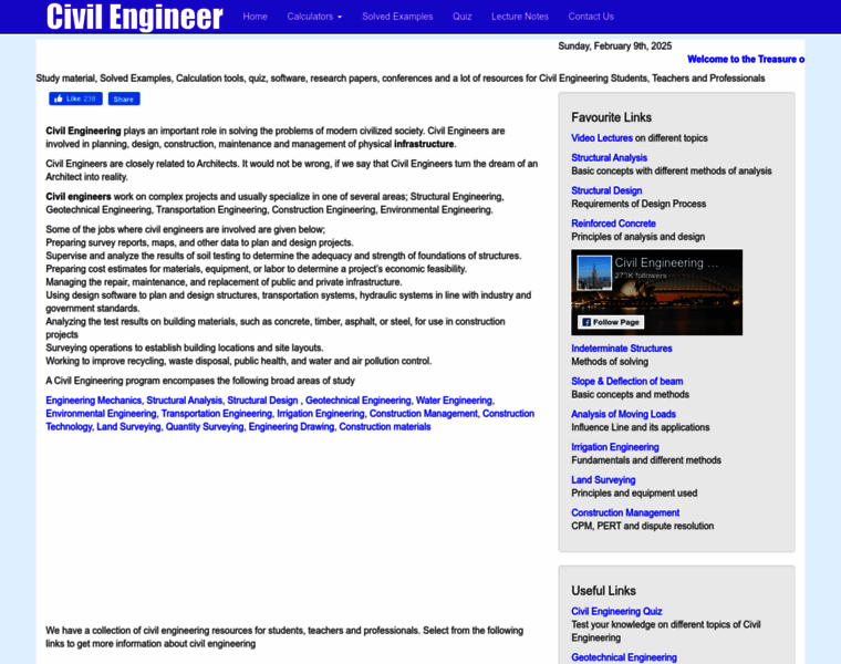 civilengineer.webinfolist.com at WI. Civil Engineering - Teaching and ...
