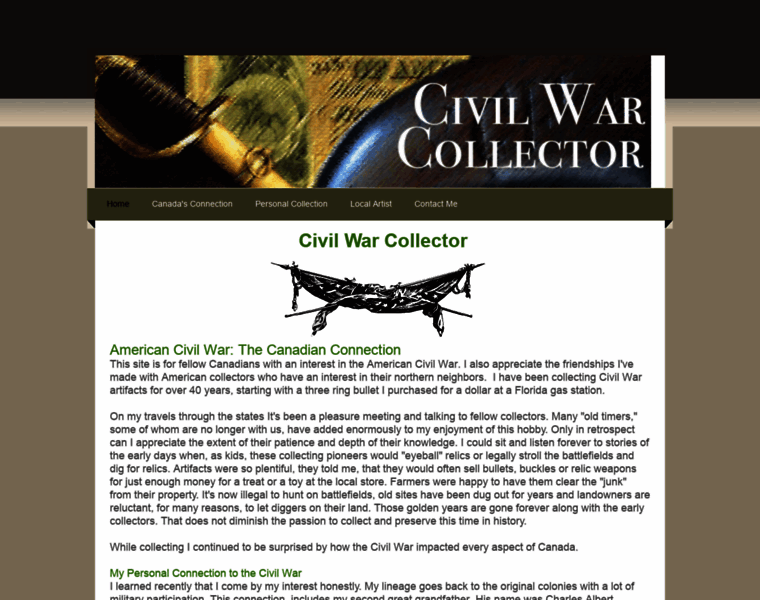 Civilwarcollector.ca thumbnail