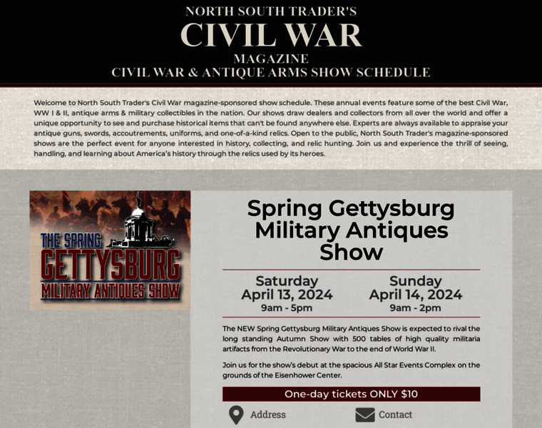 Civilwarshows.com thumbnail