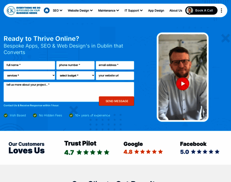 Ckwebsitedesign.ie thumbnail