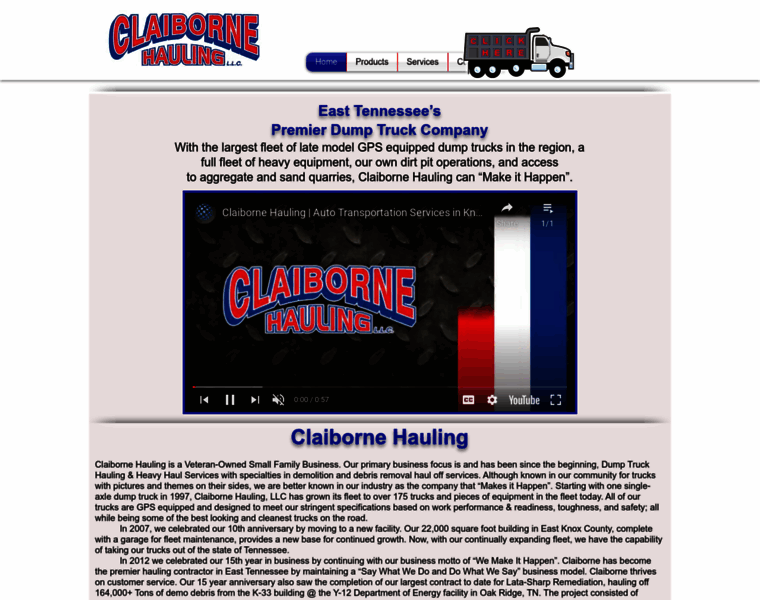 Claibornehauling.com thumbnail