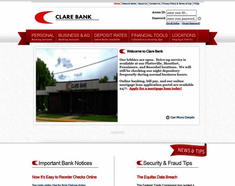 Clarebank.com thumbnail