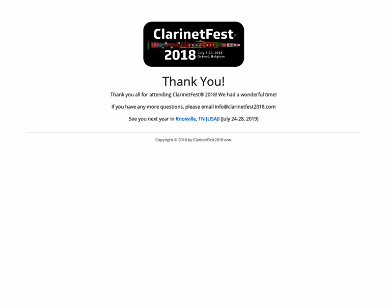 Clarinetfest2018.com thumbnail