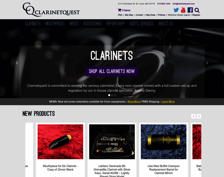 Clarinetquest.com thumbnail