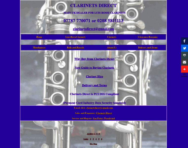 Clarinetsdirect.biz thumbnail