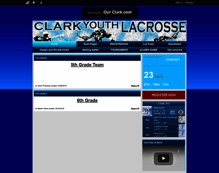 Clarklacrosse.com thumbnail