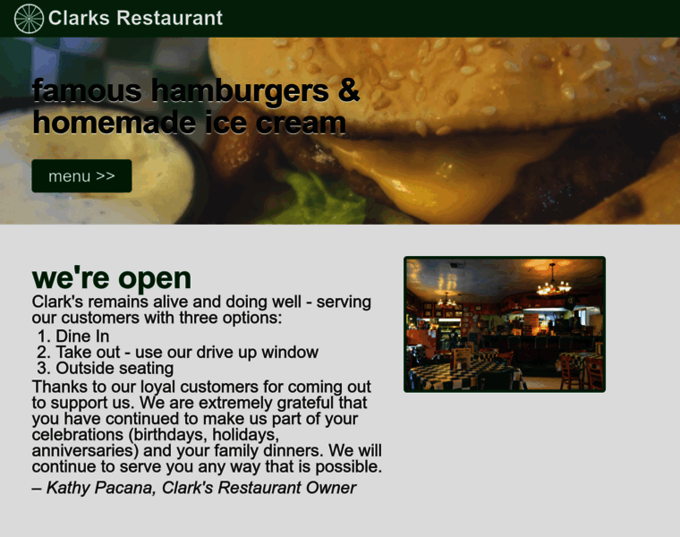 Clarksrestaurant.com thumbnail