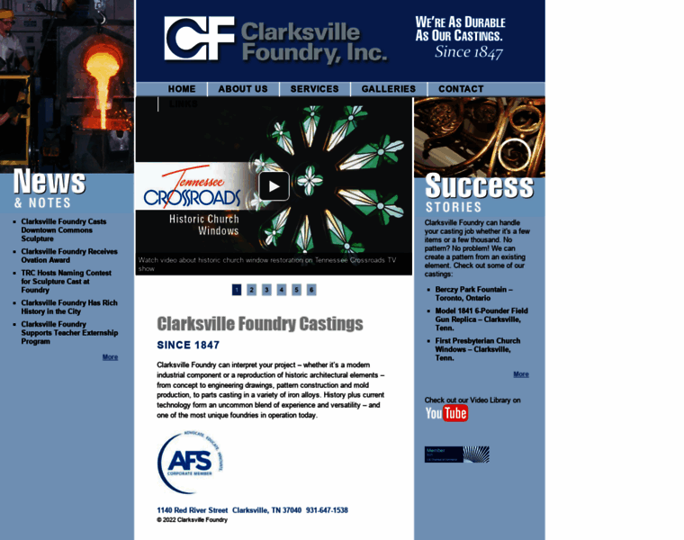 Clarksvillefoundry.com thumbnail