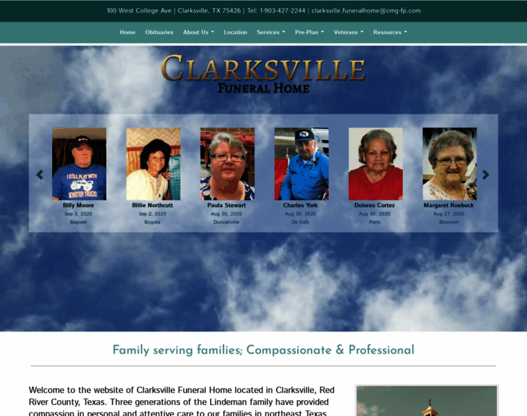 Clarksvillefuneralhome.com thumbnail