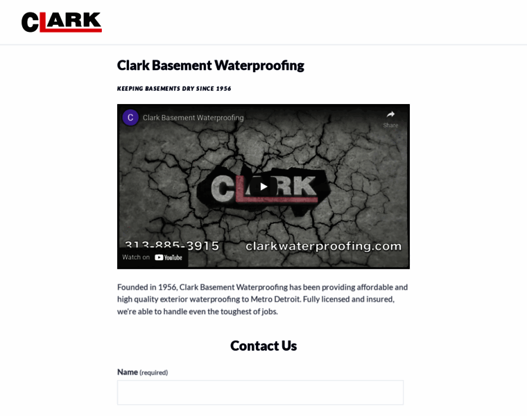 Clarkwaterproofing.com thumbnail