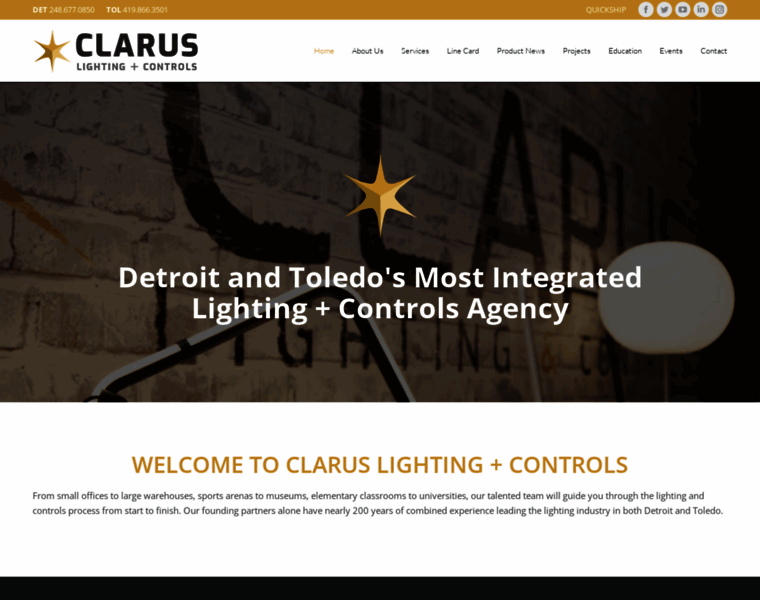 Clarus-lighting.com thumbnail