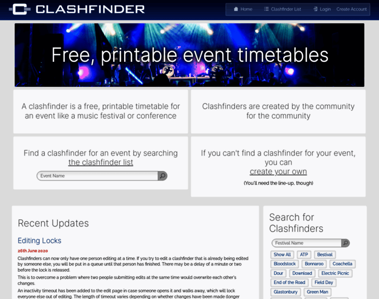 Clashfinder.com thumbnail