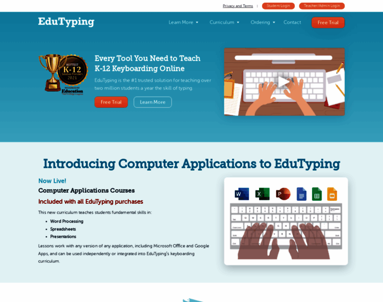 classic.edutyping.com at WI. Keyboarding Online | Web-based Keyboarding ...