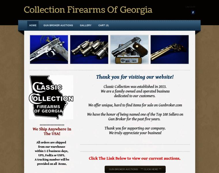Classiccollectionfirearms.com thumbnail