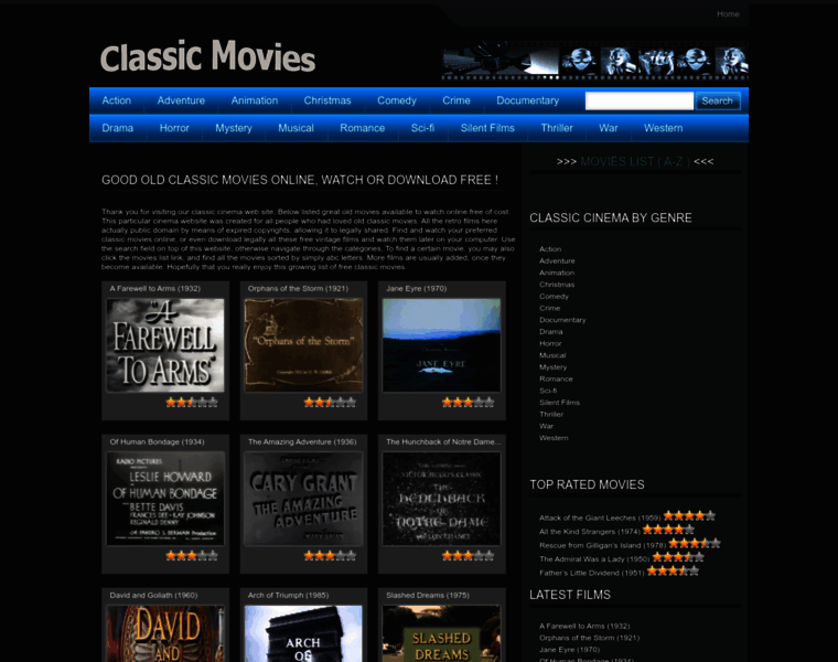 Classicmovieslist.org thumbnail