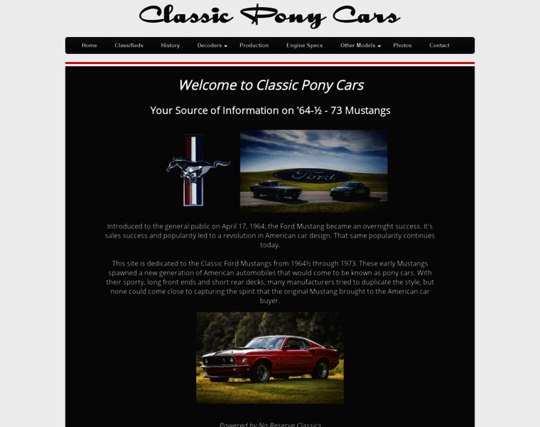 Classicponycars.com thumbnail