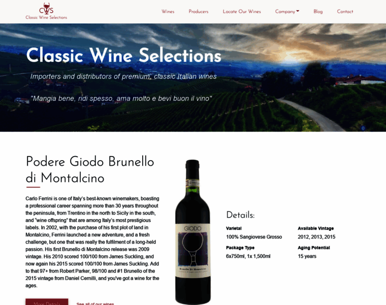 Classicwineselections.com thumbnail