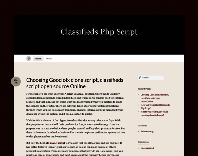 Classifiedsphpscript.wordpress.com thumbnail