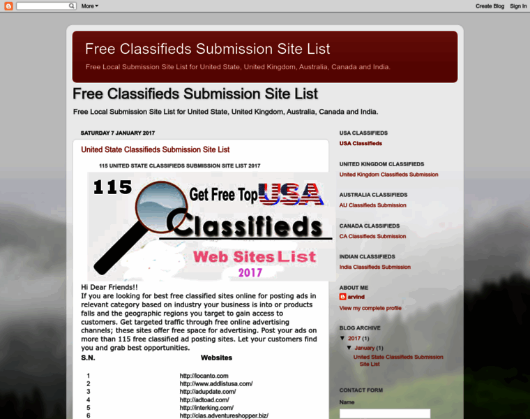 Classifiedssubmissionsitelist.blogspot.com thumbnail