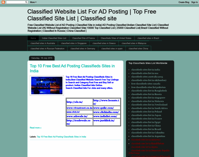 Classifiedwebsitelistnew.blogspot.com thumbnail