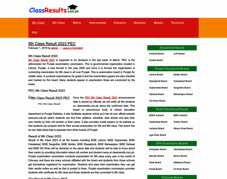 Classresults.com.pk thumbnail