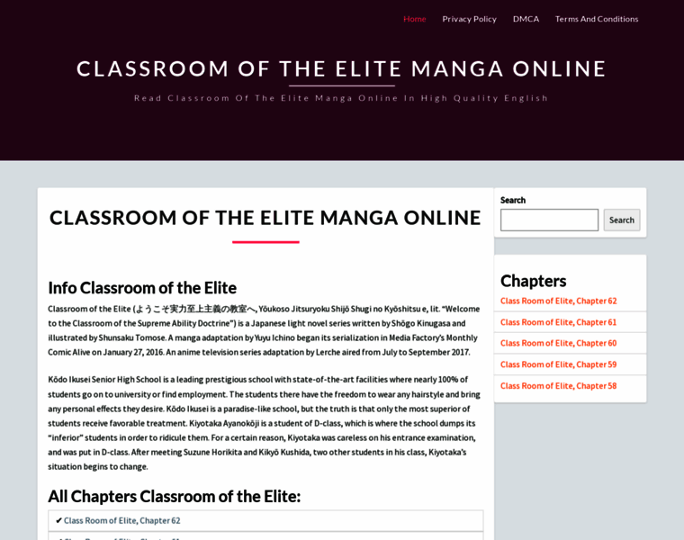Classroomoftheelitemanga.online thumbnail