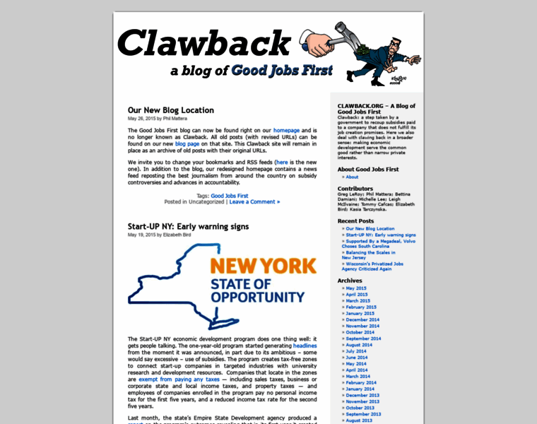 Clawback.org thumbnail