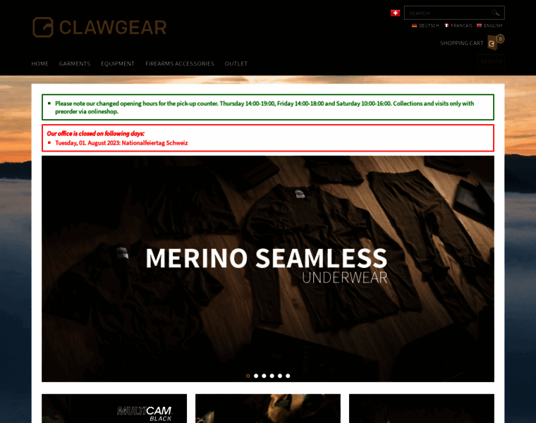 Clawgear.ch thumbnail