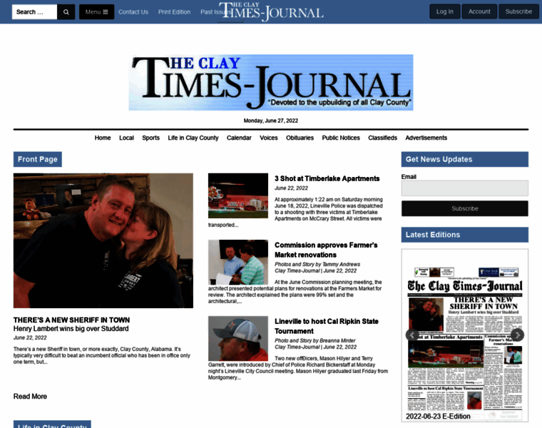 Claytimesjournal.com thumbnail
