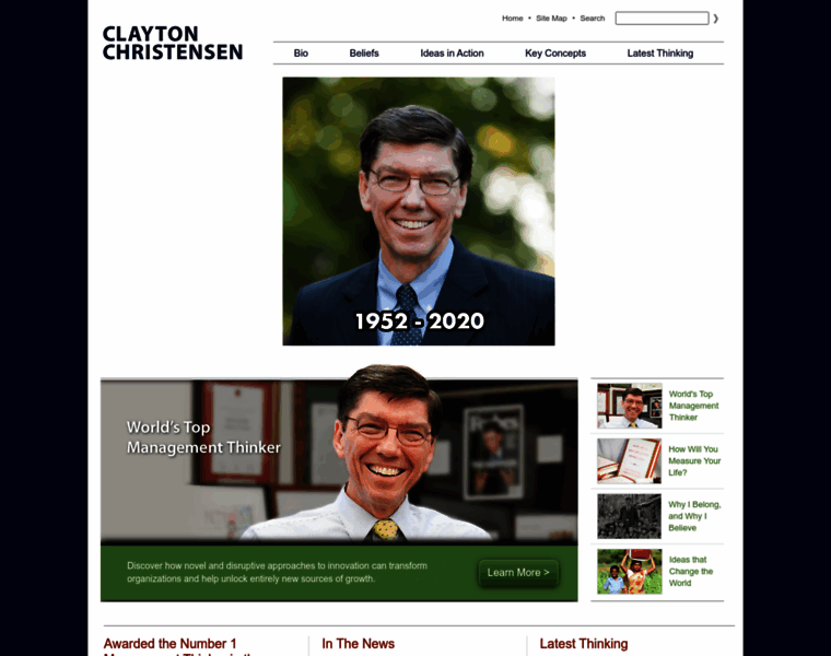 Claytonchristensen.com thumbnail