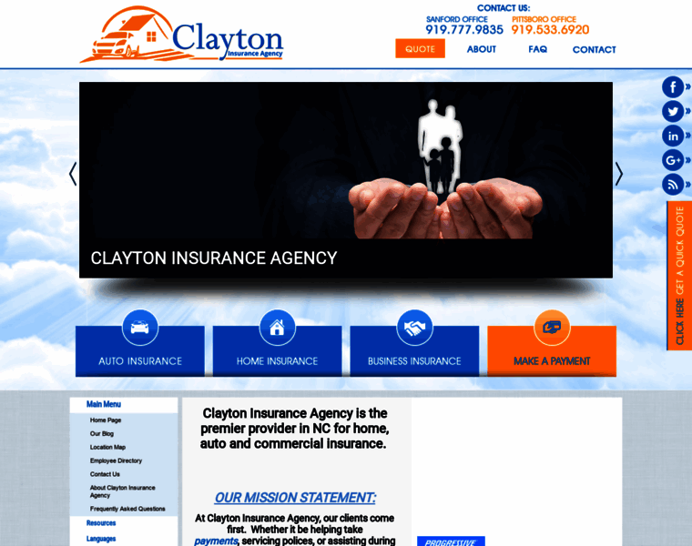Claytoninsuranceagency.com thumbnail