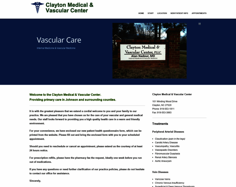 Claytonmedicalvascularcenter.com thumbnail