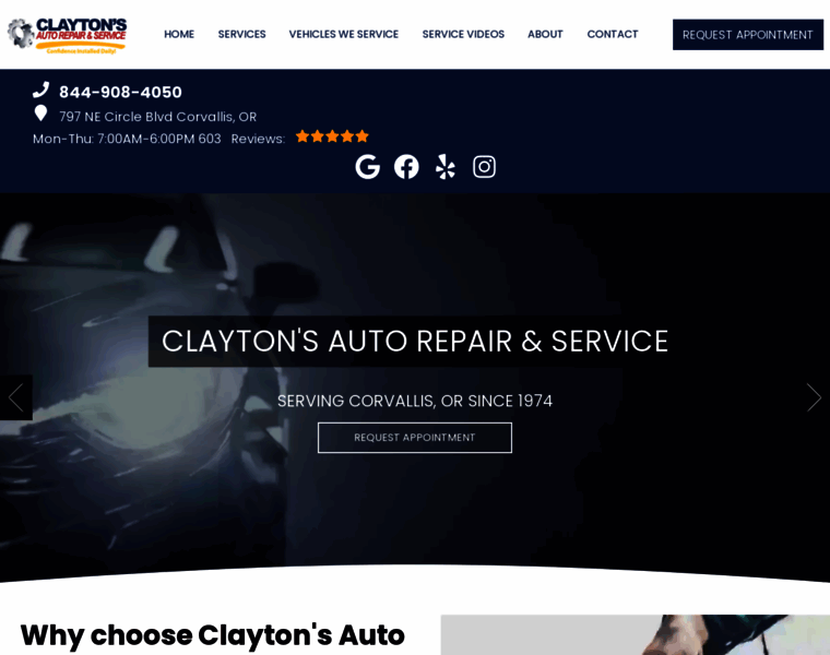 Claytonsautoservice.com thumbnail