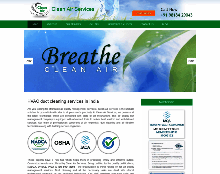 Cleanairservices.in thumbnail