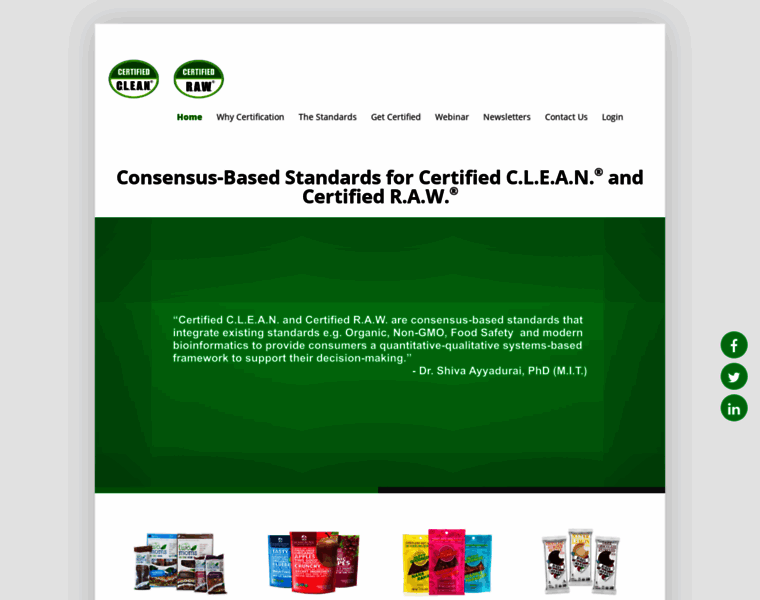Cleanfoodcertified.org thumbnail