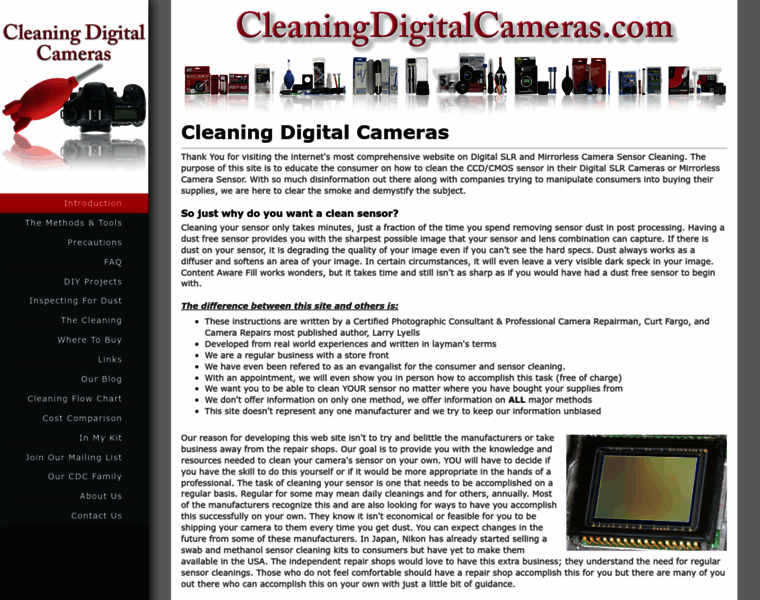 Cleaningdigitalcameras.com thumbnail