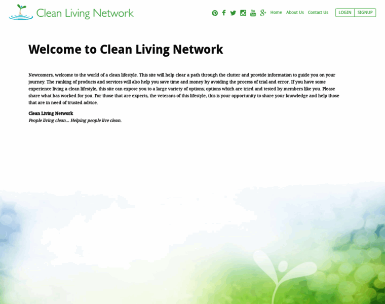 Cleanlivingnetwork.com thumbnail