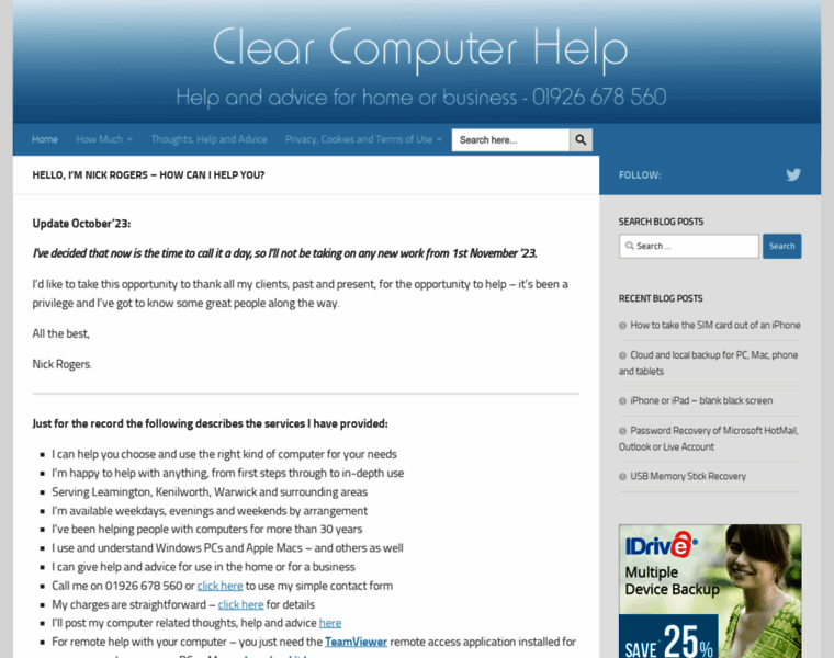 Clearcomputerhelp.co.uk thumbnail
