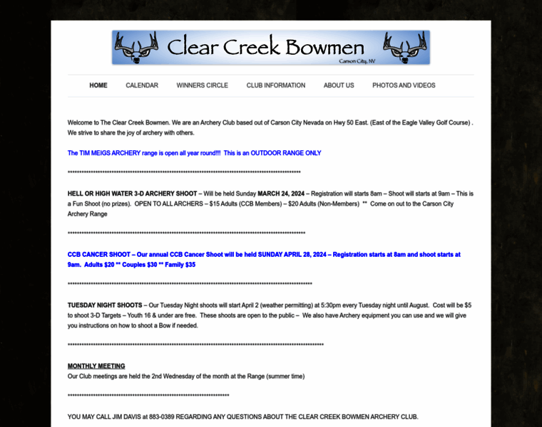 Clearcreekbowmen.com thumbnail