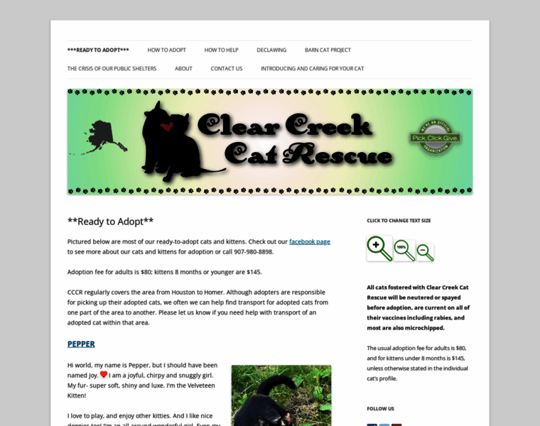 Clearcreekcatrescue.org thumbnail