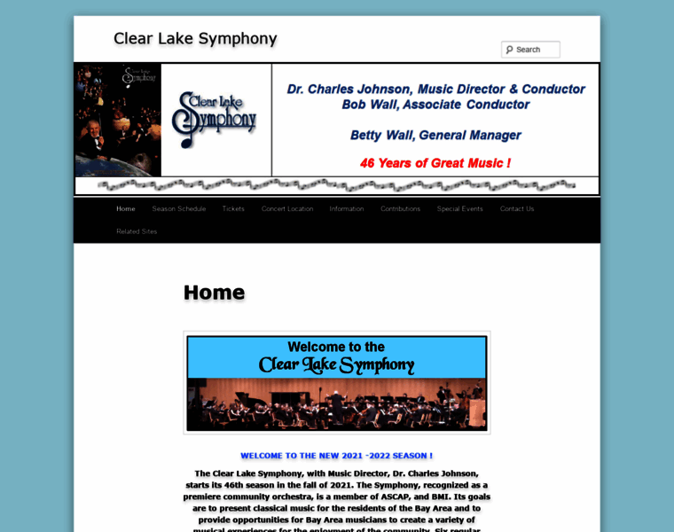 Clearlakesymphony.org thumbnail